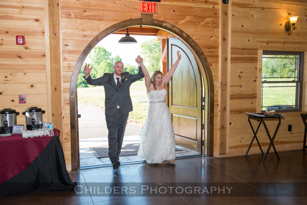 bride and groom enter
